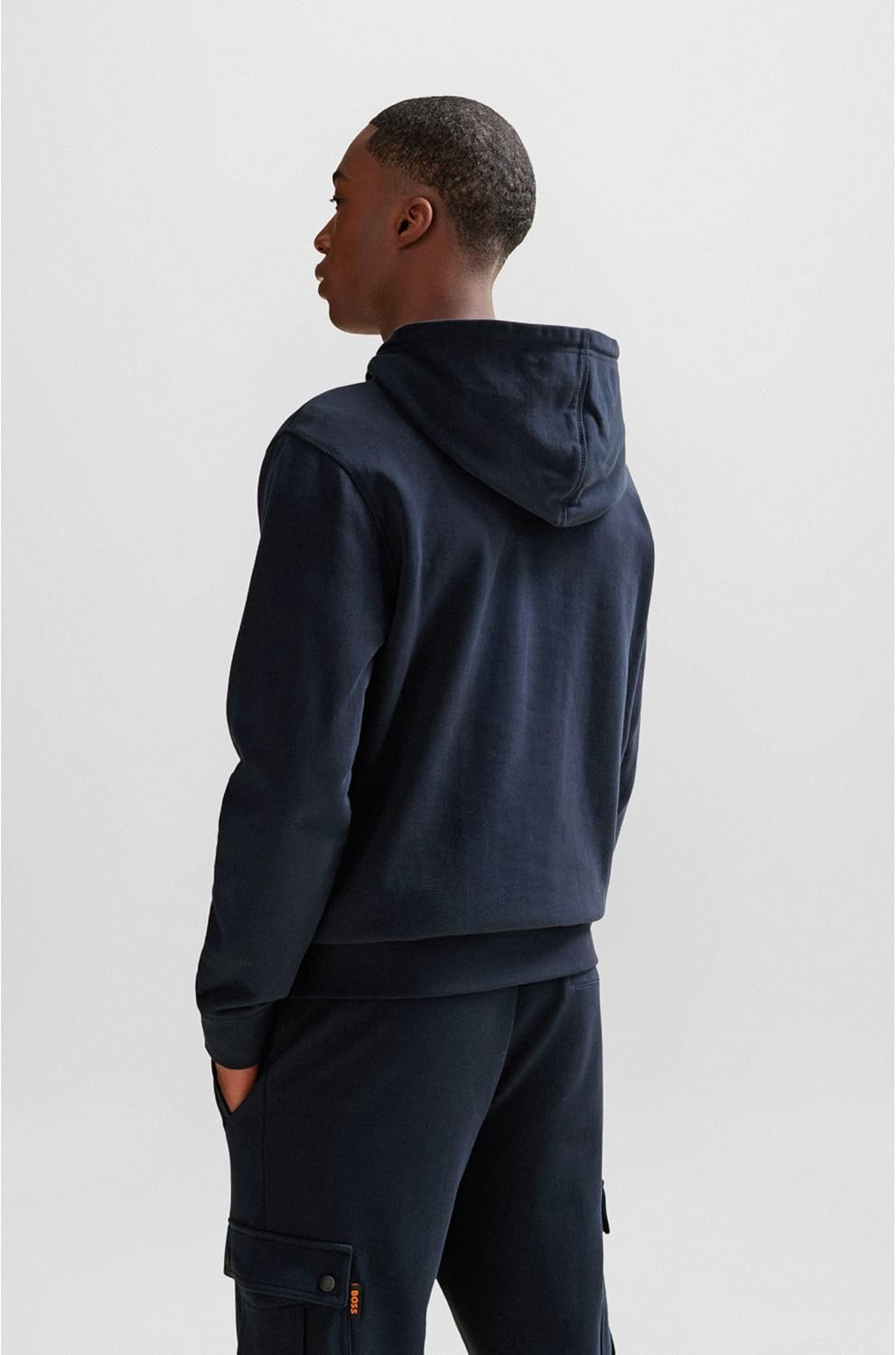 BOSS Herren Wetalk Hoodie aus Baumwoll-Terry mit Logo-Aufnäher S Dark Blue404, S Dark Blue404