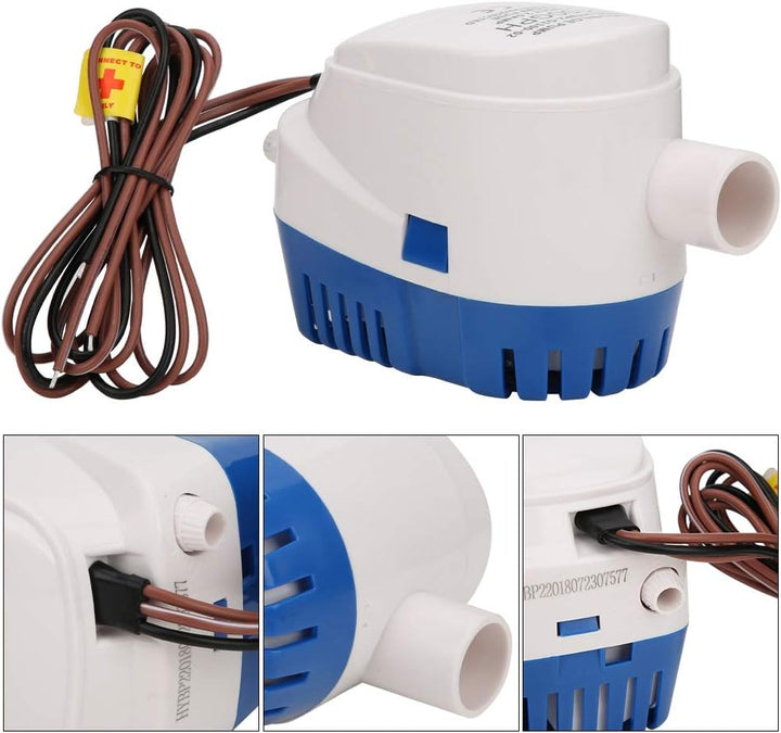 Yacht Bilgenpumpe, HYBP2-G1100-02 24V Yacht Miniatur-Abwasser Selbstansaugende Automatische Tauchpum