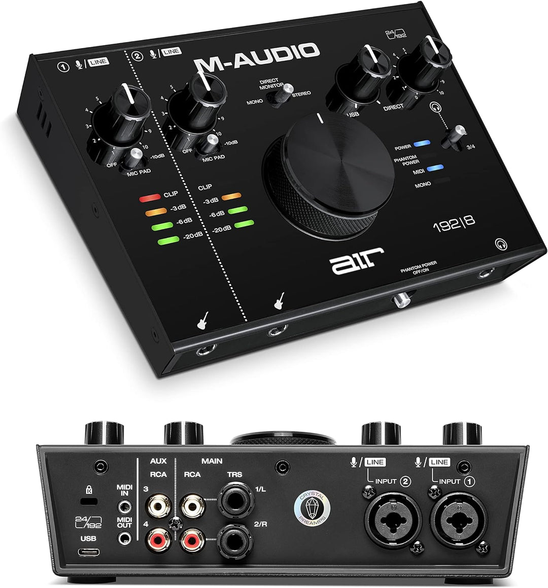 M-Audio AIR 192|8 - 2-in-4-out-USB Audio / MIDI-Schnittstelle mit MPC Beats und Ableton Live Recordi