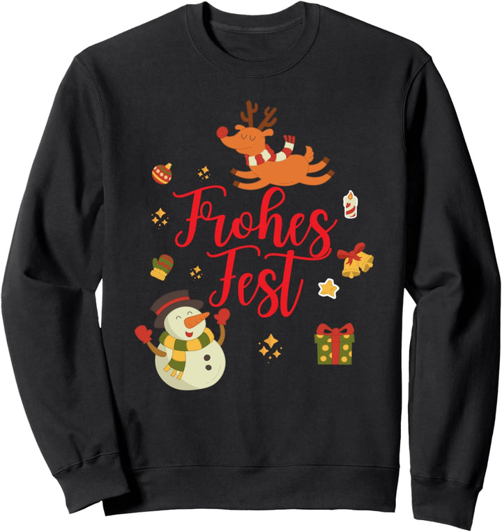 Frohes Fest Weihnachtspullover Geschenk Sweatshirt