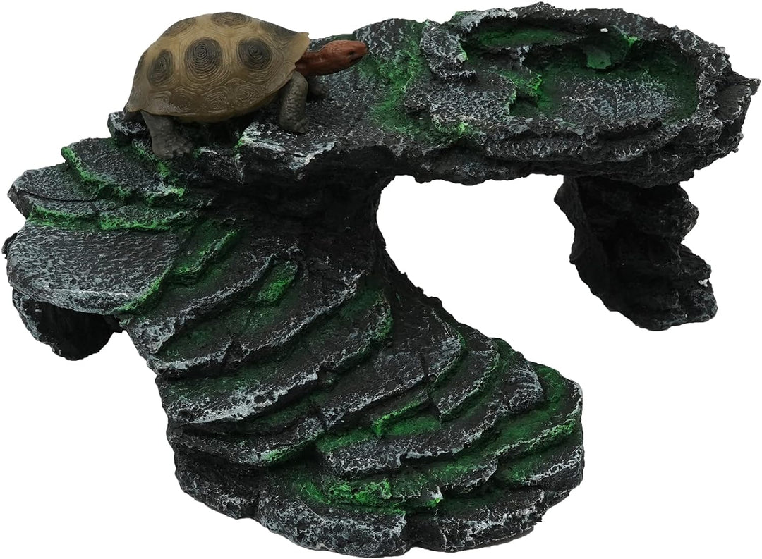 Yuecheng Reptilien Ramp Plattform Schildkröte Basking Plattform Felsen Schritt Leiste und Gecko Höhl