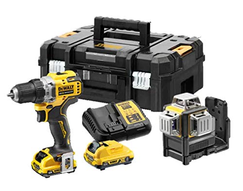 DeWalt DCK212D2T-QW DCK212D2T-QW-KIT DCD701 Taladro Atornillador 12 V Sin Ecobillas + DCE089G Selbst