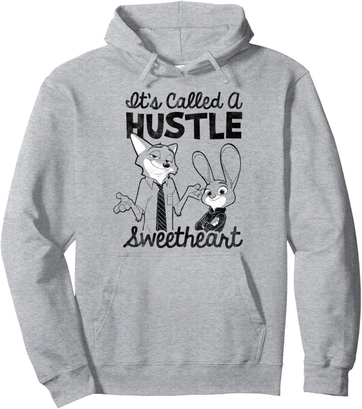 Disney Zootopia Nick & Judy It's Called A Hustle Sweetheart Pullover Hoodie