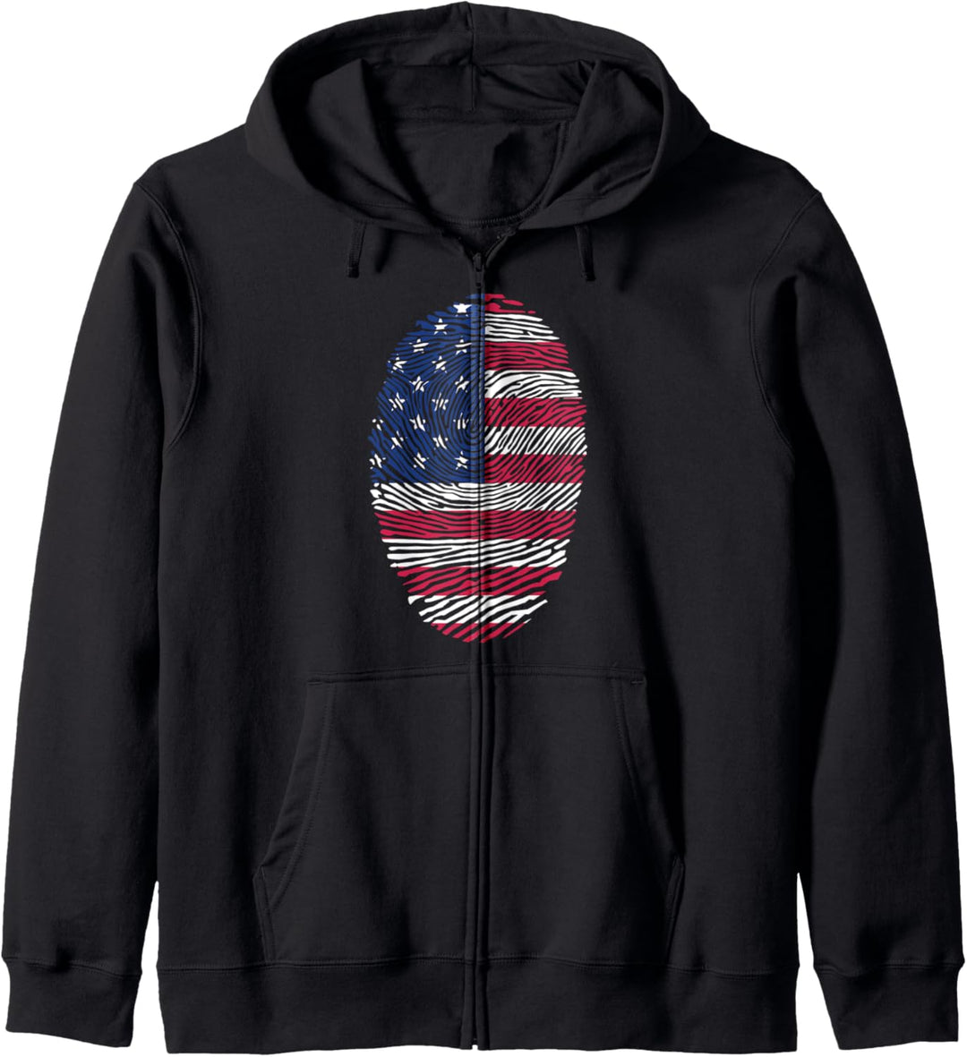 USA Flagge Fingerabdruck Kapuzenjacke