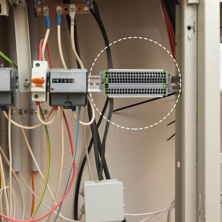 20 Stück UK/2.5B Reihenklemmen Hutschiene für Steckbare Schnellverdrahtung, SRJQXH Klemmblock Hutsch
