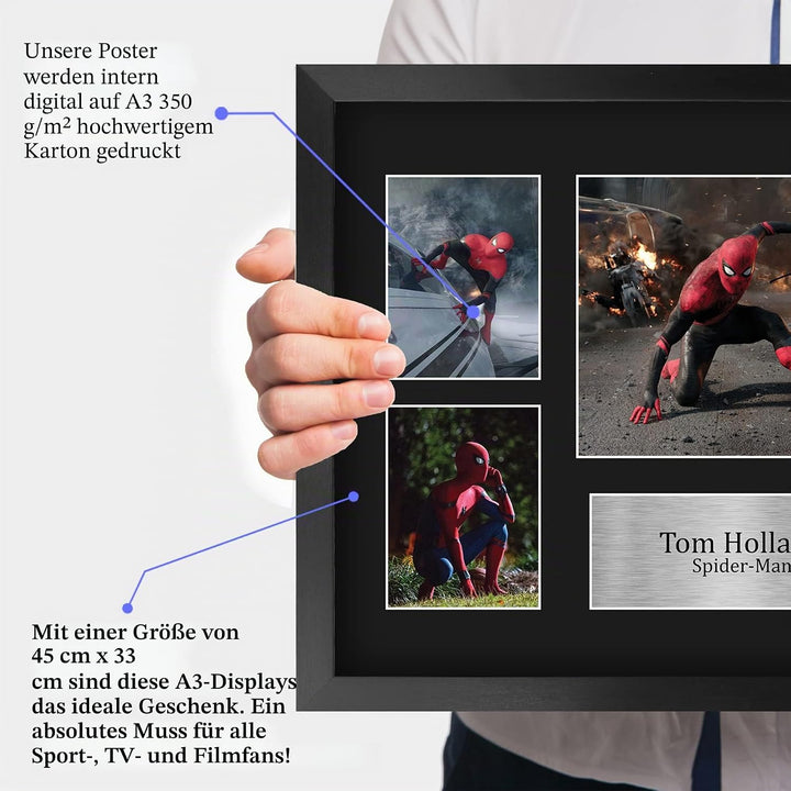 HWC Trading FR A3 Tom Holland Spider-man Geschenke Gedruckt, Signiert Autogramm Bild Display Für Fil