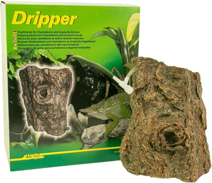 Lucky Reptile DR-1 Dripper, Tropftränke für Chamäleons, in Baumstamm Optik, DR-1 Dripper