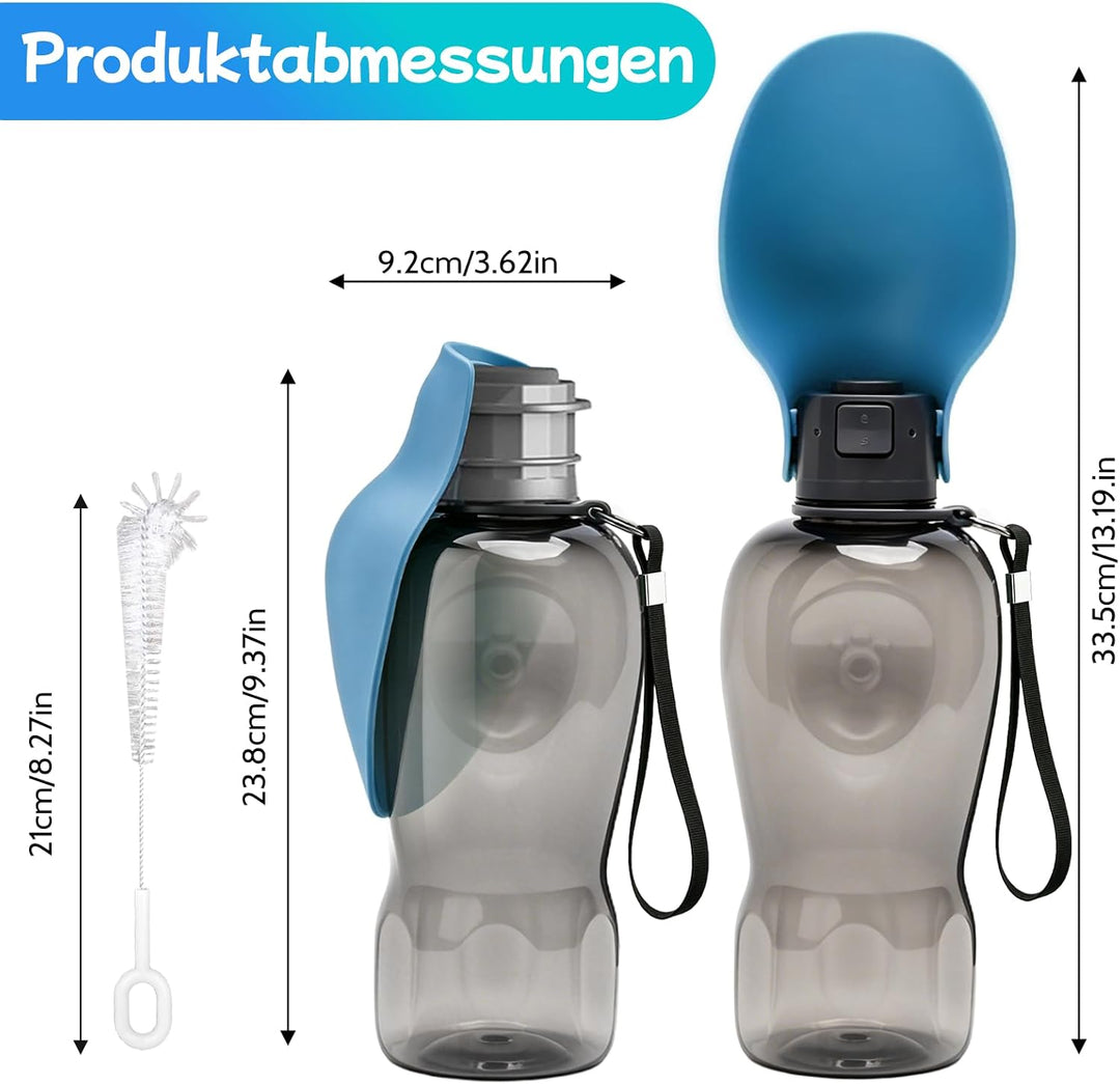 Hundetrinkflasche für unterwegs, Trinkflasche Hunde für Unterwegs | 800ML Trinkflasche Hunde Unterwe