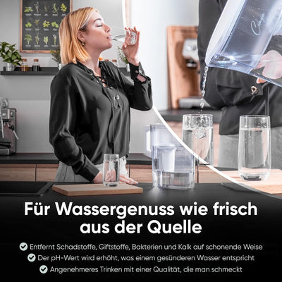 CIMYA Wasserfilter Trinkwasser | 2 Monatsfilterkartusche [AKTIVKOHLE] Wasserentkalker Wasserenthärte