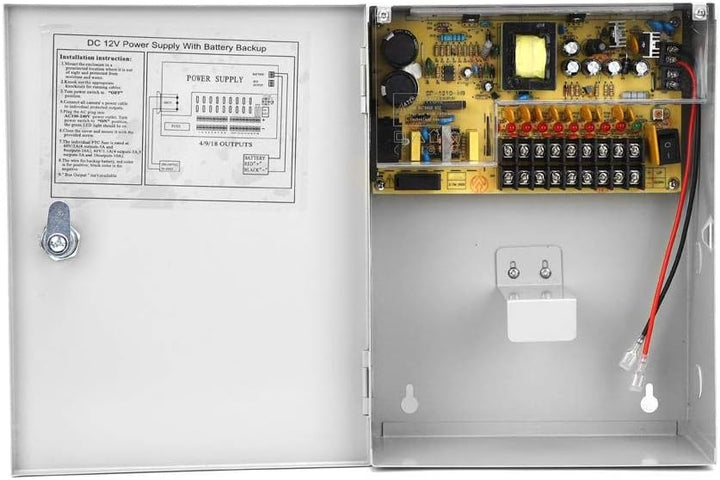 12V 10A Zugangskontroll-Netzteilbox, USV PWM-Backup-Batteriebox mit verzögerter Ausschaltfunktion, N
