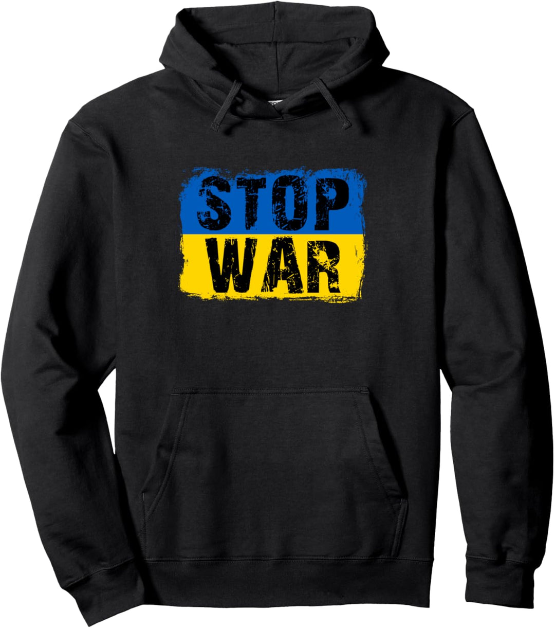 STOP WAR Ukraine Flagge Pullover Hoodie