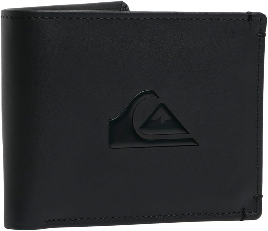 Quiksilver™ New Miss Dollar Bifold Leather Wallet Männer, Schwarz M Schwarz, M Schwarz