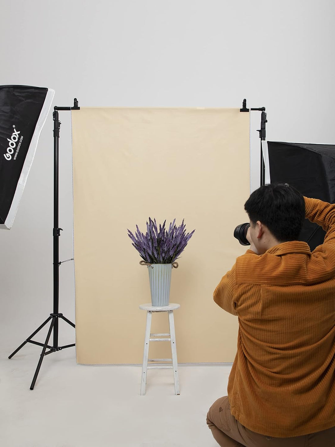 Kate Backdrops für Fotografie Retro Light Yellow Solid Color Phot Hintergrund für Newborn Portrait S