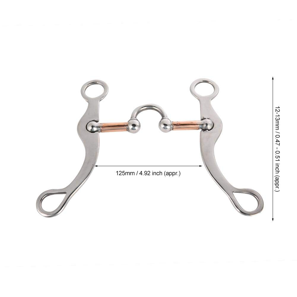 Pferdering Trense Pferd Kauen Edelstahl Bit Edelstahl Dicke Bit Loose Mouth Bit Roller für Pferd