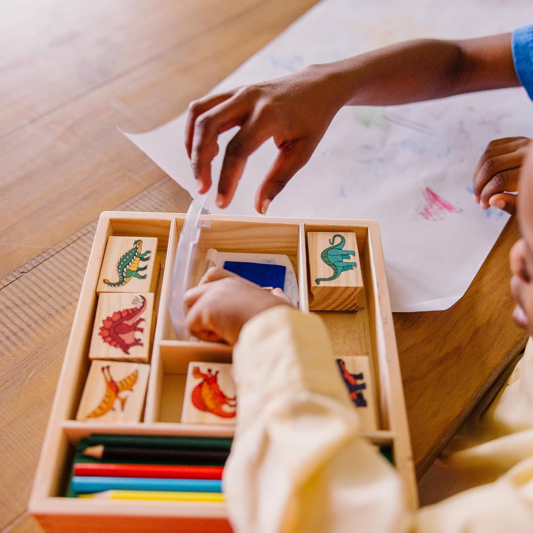 Melissa & Doug Dinosaur Stamp Set | Arts & Crafts | Stamp Sets & Stencils | 4+ | Gift for Boy or Gir