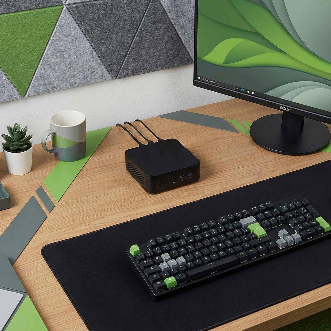 acer Mini PC | Veriton NUC | Schwarz | N100 | RAM: 8GB | SSD: 2TB | Windows 11 Pro | Office 2024 Pro