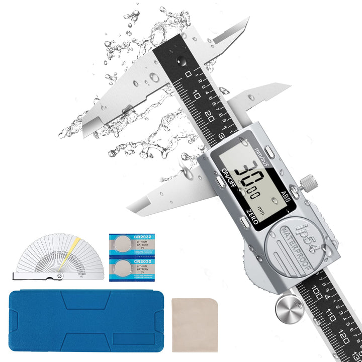 Housolution Messschieber Digital, Elektronische Schieblehre mit ABS-Funktion, 6-Zoll IP54 Wasserdich