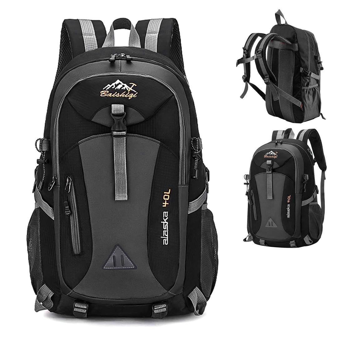 Zorplex Leicht Wanderrucksack, 40L Packable Wasserdichter Rucksack mit atmungsaktivem 3D Air Mesh Po