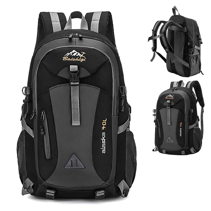 Zorplex Leicht Wanderrucksack, 40L Packable Wasserdichter Rucksack mit atmungsaktivem 3D Air Mesh Po