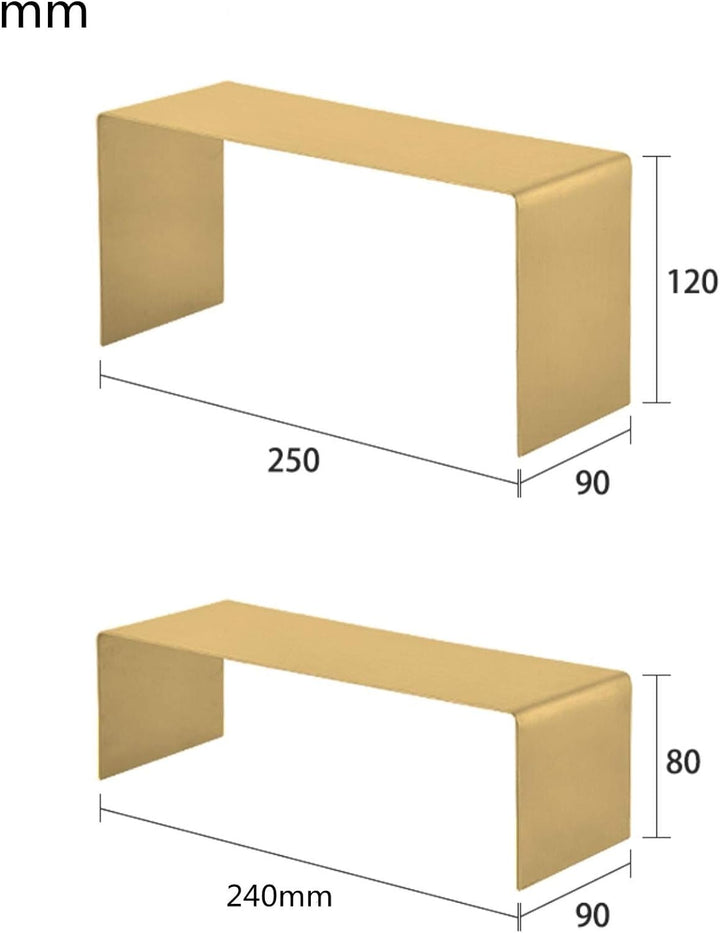 U/ Gold Edelstahl Handtasche Schuh Display Ständer Racks 2PCS/SET/PACK