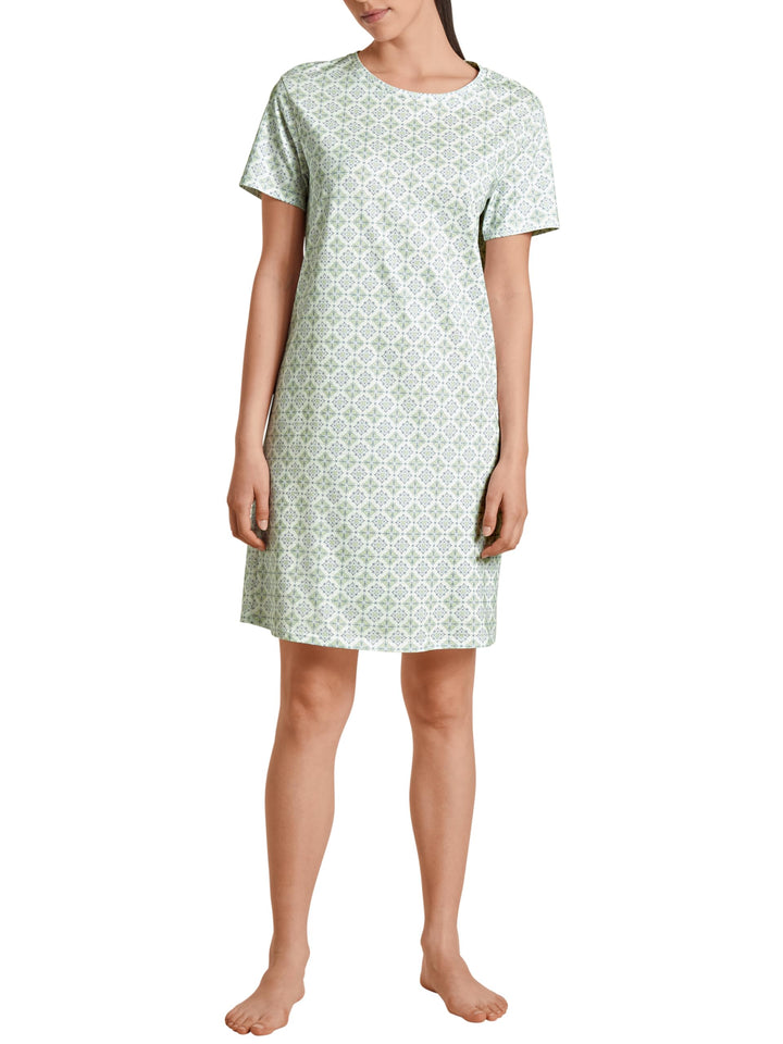 CALIDA Spring Nights Kurzarm-Nachthemd, Länge 95cm Damen 48-50 Light Pistache, 48-50 Light Pistache