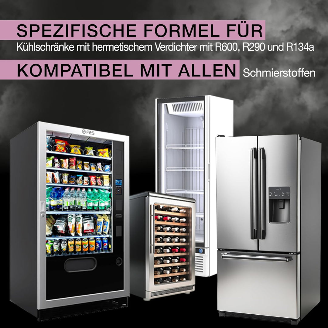 ERRECOM Extreme Ultra White 6 x 6 ml Turafalle für Kühlschränke mit luftdichtem Kompressor und R600