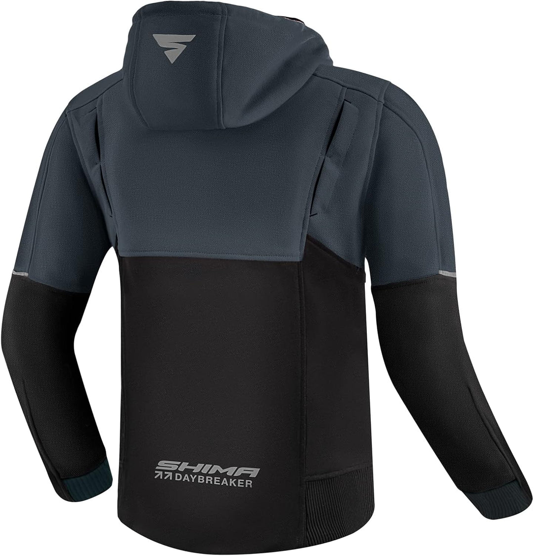 SHIMA DAYBREAKER Motorradhoodie Herren und Damen - Motorrad Kaputze Hoodie mit Protektoren Jacke Kap