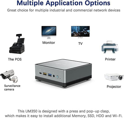 MINIS FORUM Mini PC UM700,AMD Ryzen 7 3750H 4-Kern-CPU 16 GB DDR4/512 GB SSD Mini Desktop Computer,H