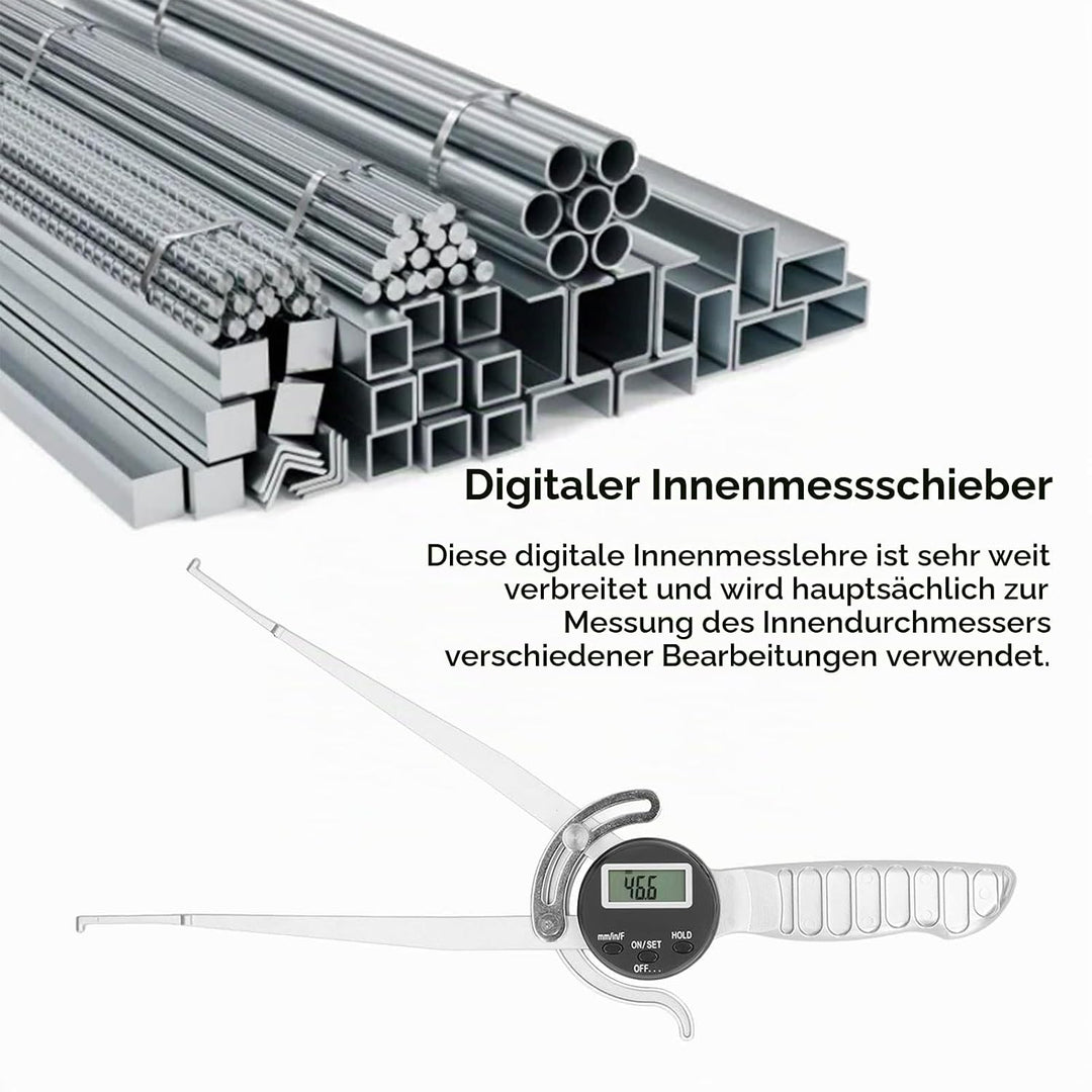 Digitaler Innenmessschieber, 12,7 Bis 216 Mm, Hochgenauer Innenmessschieber, Grosses LCD-Digitaldisp