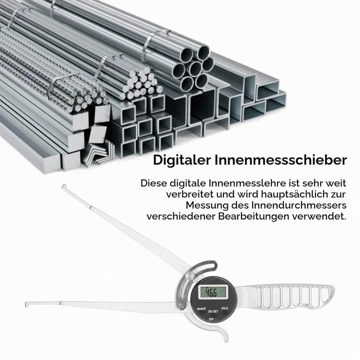 Digitaler Innenmessschieber, 12,7 Bis 216 Mm, Hochgenauer Innenmessschieber, Grosses LCD-Digitaldisp
