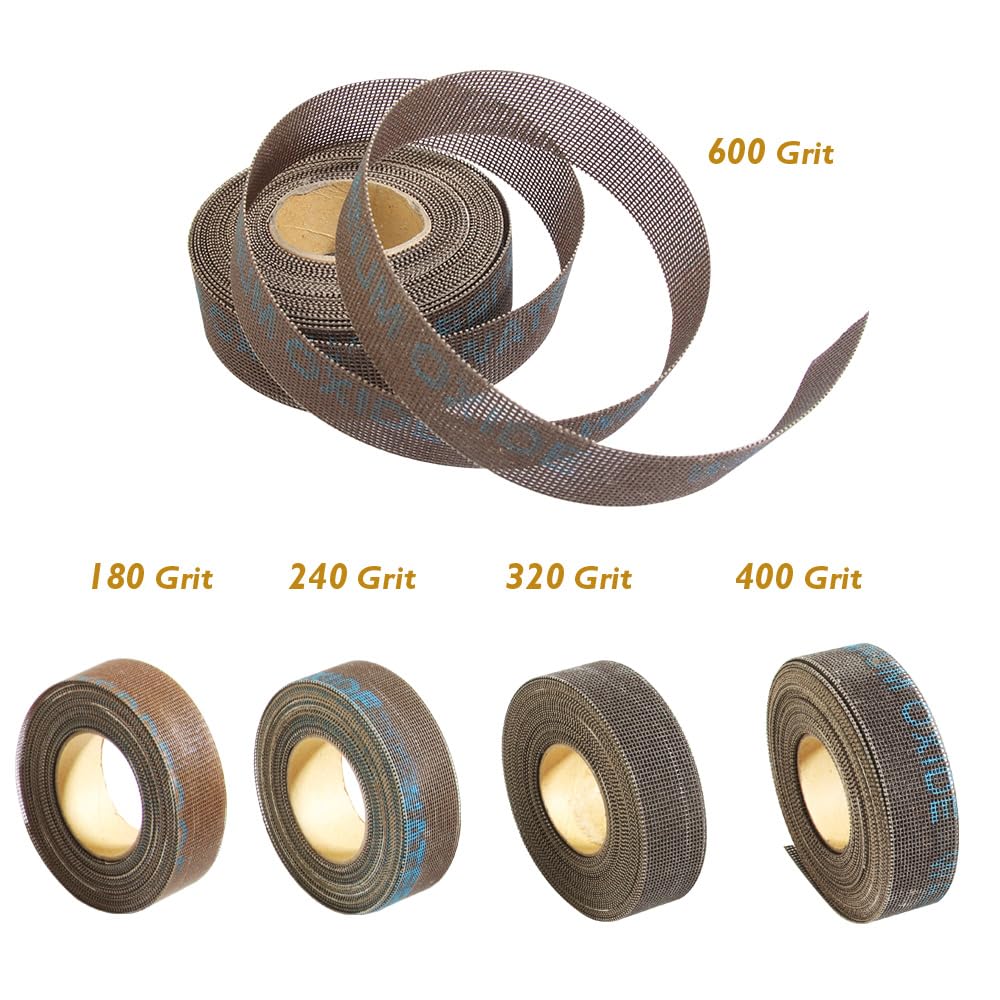 O'SKOOL Turners Mesh Schleifmittel Rolle mit Spender180,240,320,400,600,Schleifpapier 5 Rolle Mesh-A
