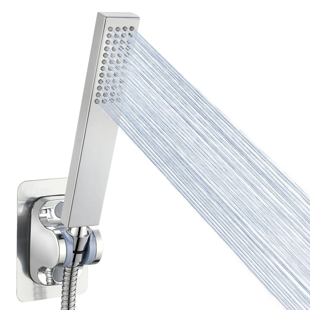 Handbrause Komplett aus Metall, Hochdruck-Duschköpfe von Voolan, Einfache Handbrause aus Chrom mit T