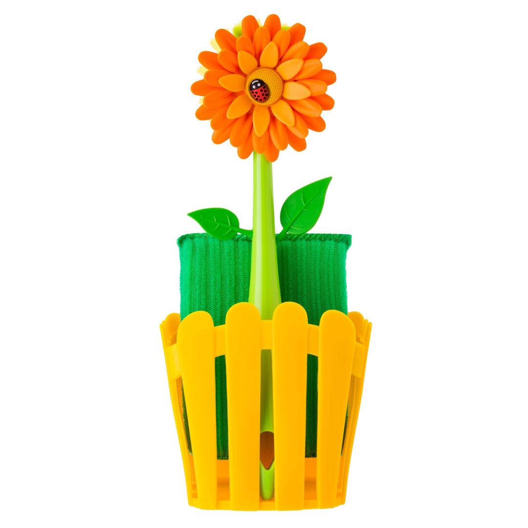 VIGAR Flower Power Spülset, bunt Orange/Gelb/Grün, Orange/Gelb/Grün