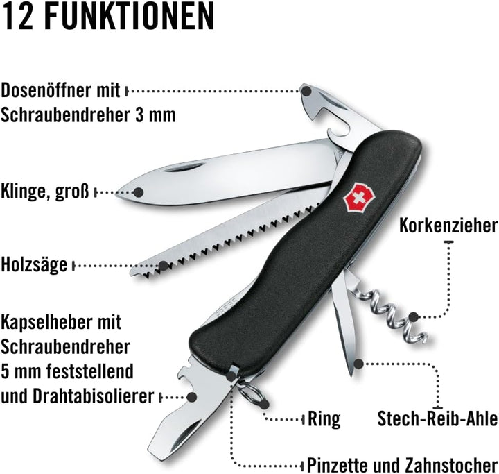 Victorinox Taschenmesser Forester Schwarz One Size Single, Schwarz One Size Single