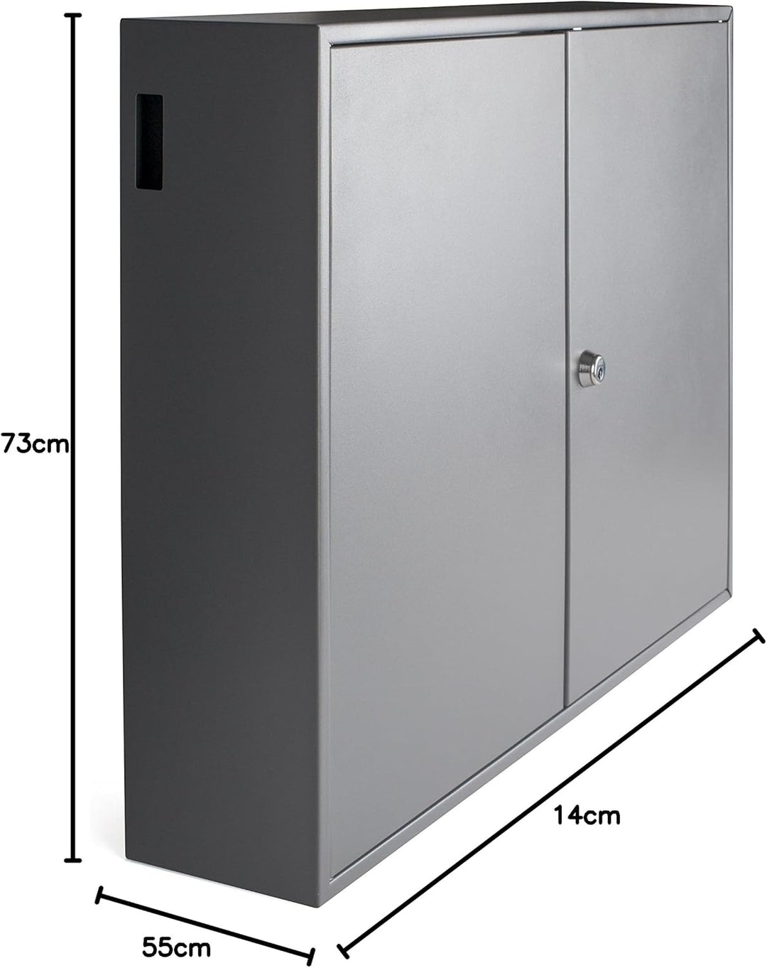 Pavo 8032129 Schlüssel-Kasten/Schrank, 300 Haken mit seitlichem Schlüsseleinwurf, dunkelgrau 300 Hak