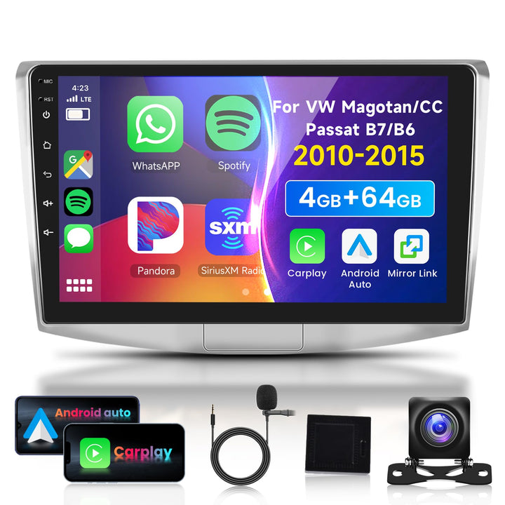 4G 64G VECHTEL 10.1" Bluetooth-Autoradio für VW Magotan/CC Passat B7/B6 2010-2015 Carplay Android Au