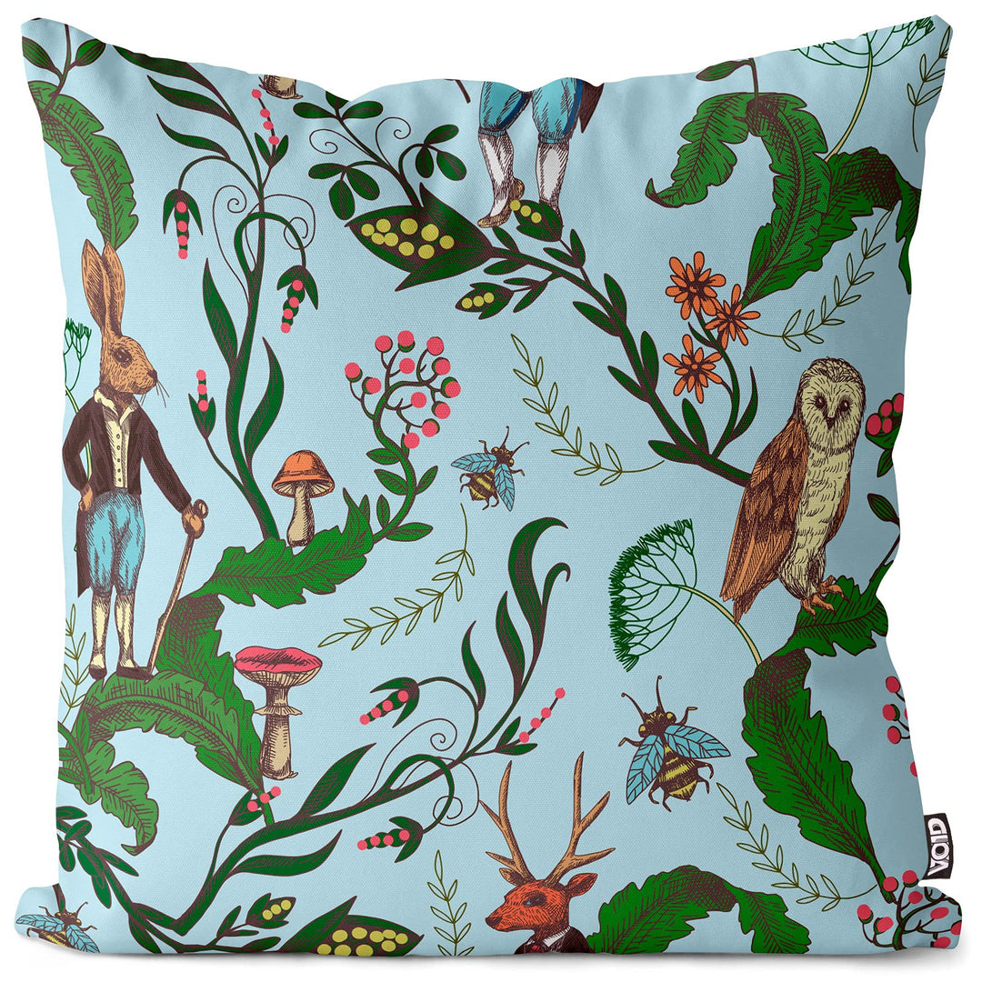 VOID Märchen Hase Eule Kissenbezug Kissenhülle Polyester Weihnachten Deko Winter Outdoor Dekoration,