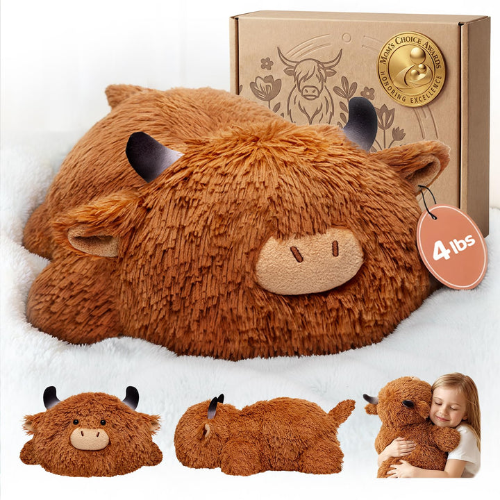 Mewaii Weighted Plüsch Gewichtstiere Hochlandrind Kuscheltier 58cm,1.8kg (4.0 lbs) Kawaii Plüschtier