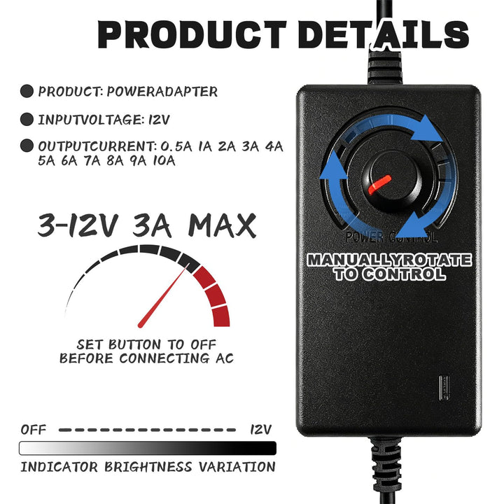 4 Pin Pwm Lüftersteuerung + 12V Netzteil, Pwm Regler Fan Speed Control Module, 100–240 V AC zu 3–12
