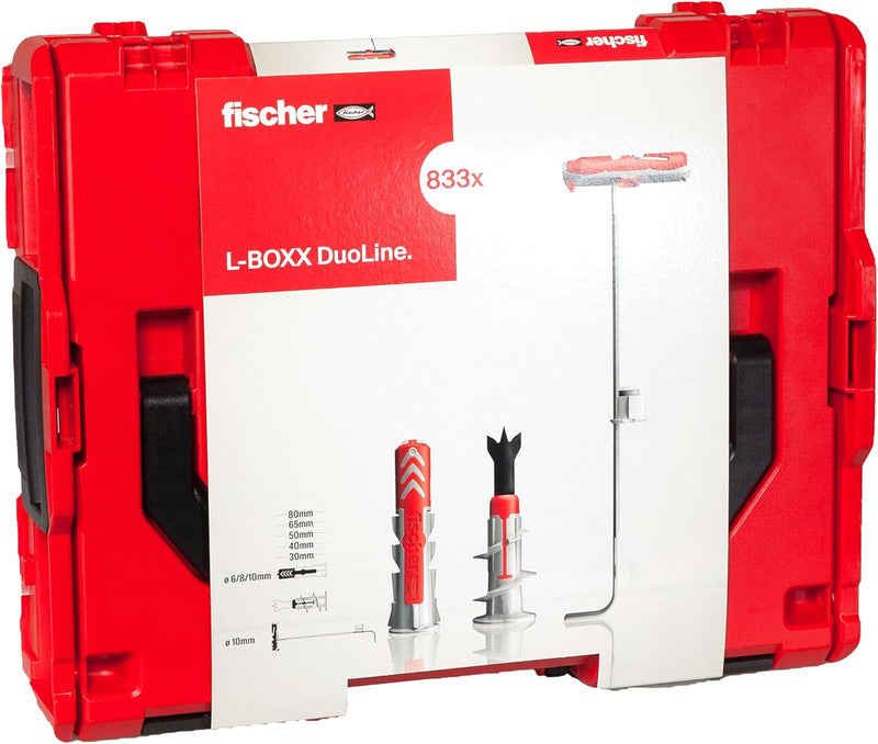 fischer DuoLine in der handlichen L-BOXX, 770 x DuoPower, 45 x DuoBlade und 18 x DuoTec in verschied