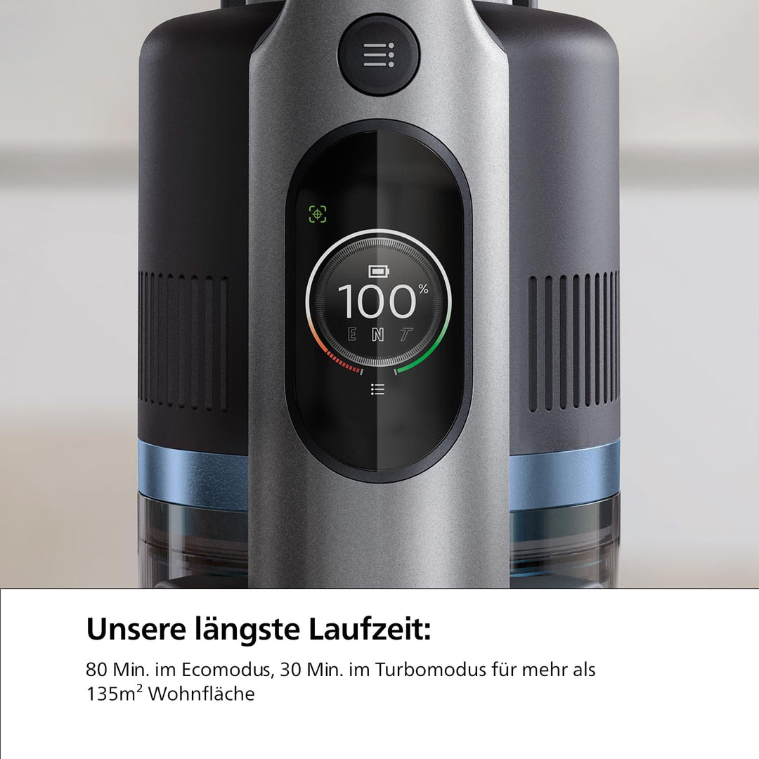 Philips kabelloser Akku-Staubsauger Aqua 7000 Serie, Digitaler Motor, PowerCyclone 12, Mit LED-Leuch