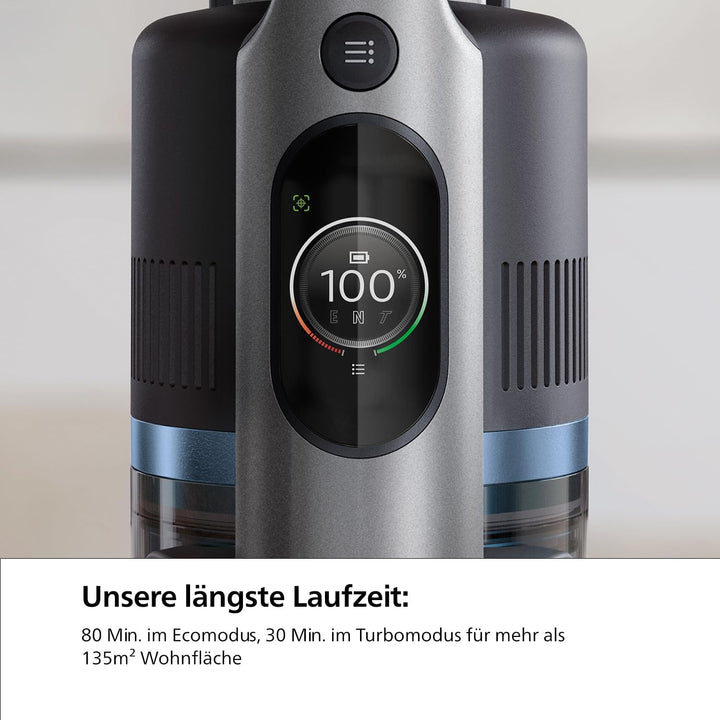 Philips kabelloser Akku-Staubsauger Aqua 7000 Serie, Digitaler Motor, PowerCyclone 12, Mit LED-Leuch
