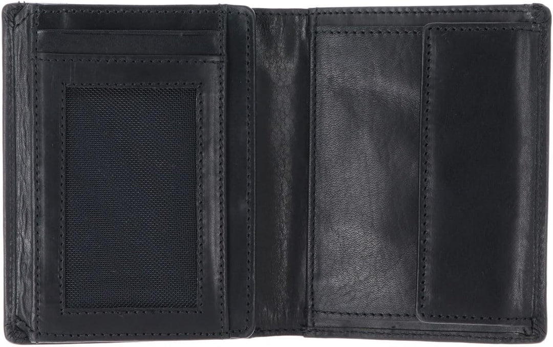 Leonhard Heyden Roma - Herrengeldbörse mit Münzfach Leder 11 cm schwarz, Schwarz
