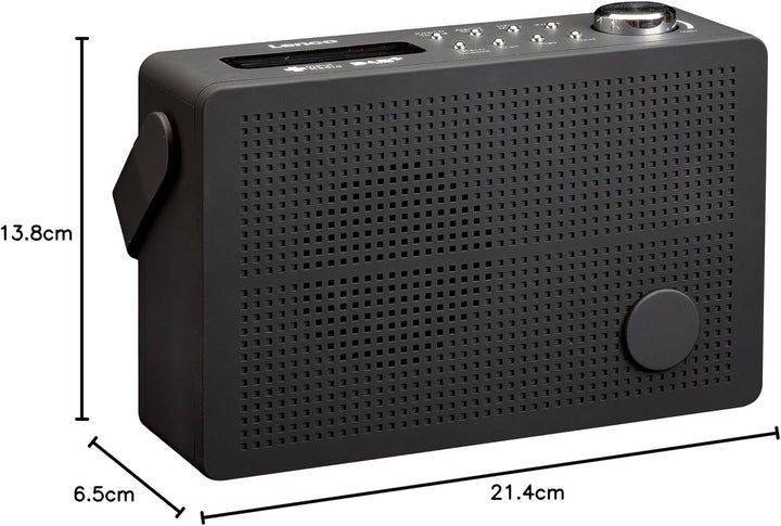 Lenco DAB + Digitalradio/UKW Radio PDR-030 Tragbar mit Akku, RDS-Anzeige, Senderspeicher, Wecker-Fun