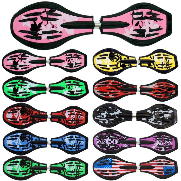 FunTomia Waveboard Original Mach1 Kugellager inkl. Tasche - Bis 120kg - (Verschiedene Farbdesigns) P