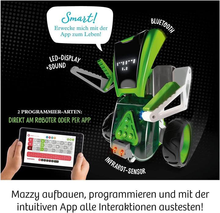 KOSMOS 620691 Mazzy - Dein smarter App-Roboter, Bauen, Programmieren und Spielen mit dem vielseitige