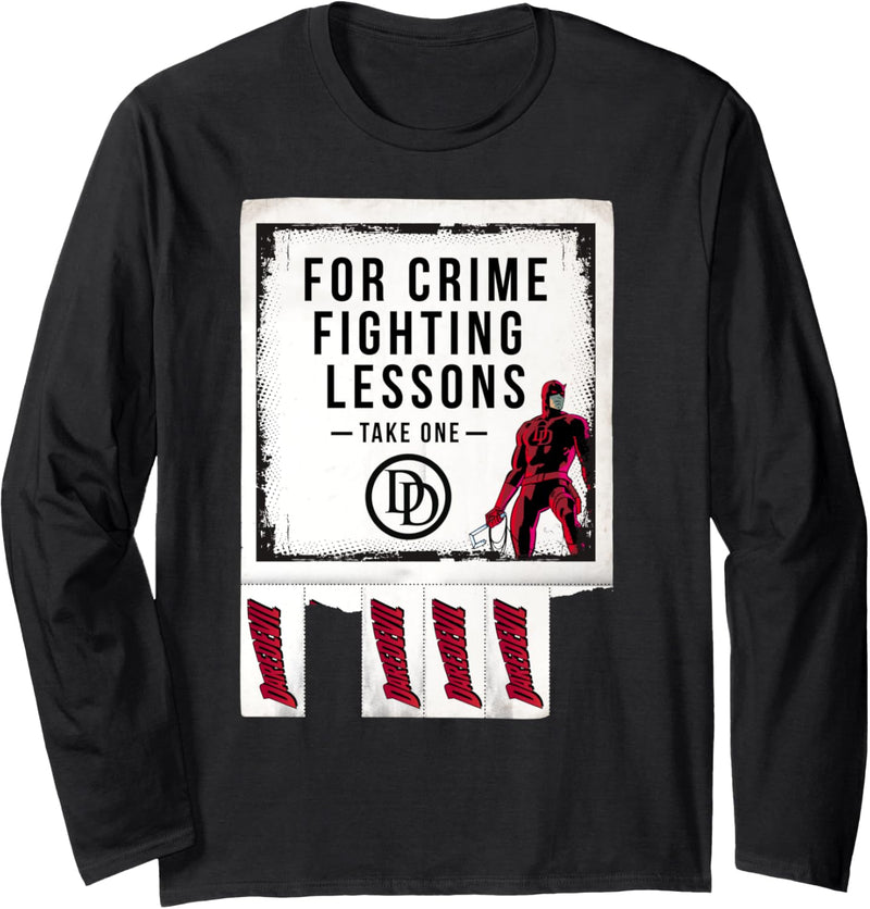 Marvel Daredevil For Crime Fighting Lessons Contact Poster Langarmshirt