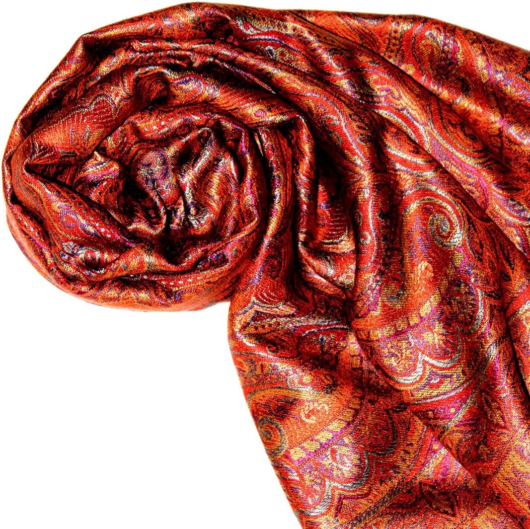 Lorenzo Cana Herrenschal Schaltuch jacquard gewebt 100% Seide 70 x 190 cm Paisley Muster Seidenschal