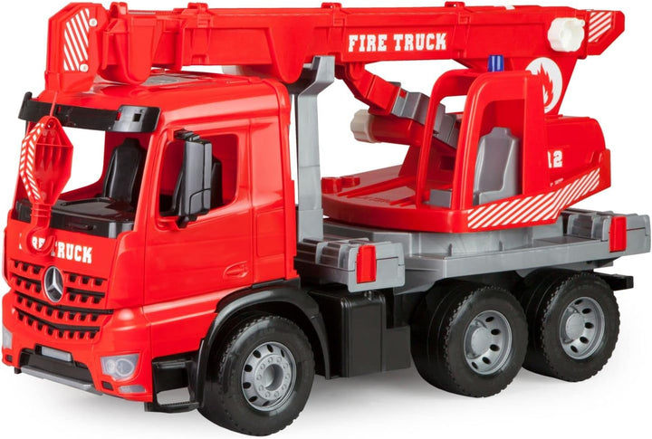 Lena 02175 Mercedes-Benz Giga Trucks Feuerwehr Kranwagen Arocs, Starke Riesen Feuerwehrkran rot, mit