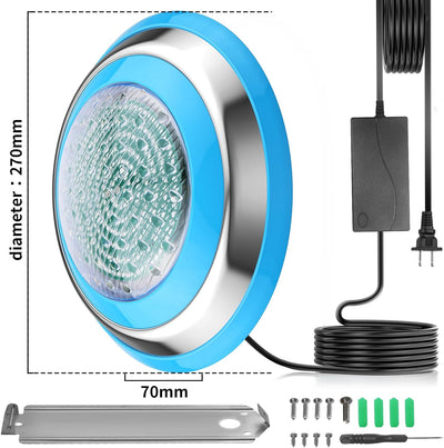 CXhome LED Poolbeleuchtung Unterwasser 54W Pool Beleuchtungen Unter Wasser Installieren 12V RGB 234